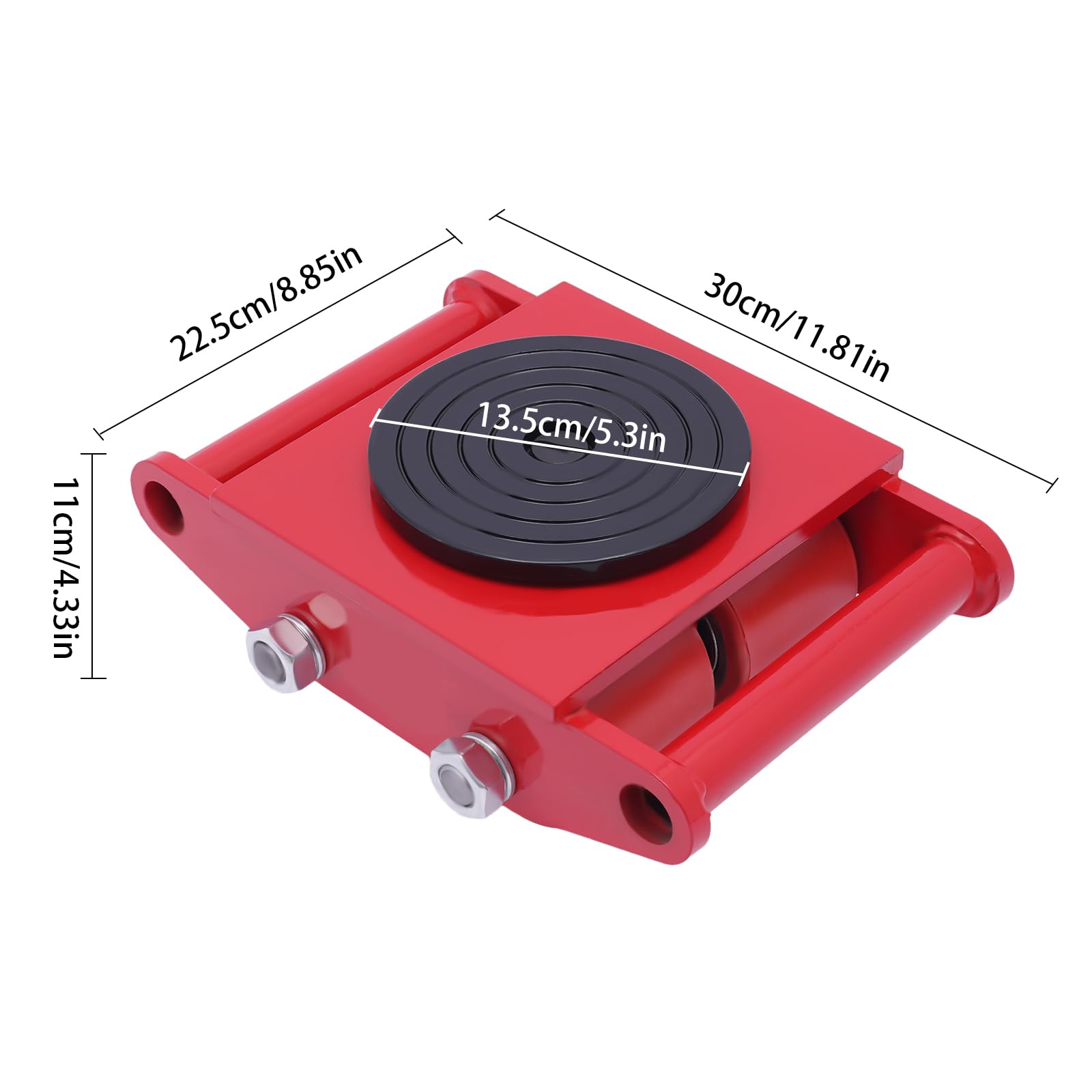 6T Möbelrollen Klein Möbelroller Transportroller Möbel Transportrollen Schwerlast Möbelheber, Möbeltransportrollen Rollen für Möbel, Möbelgleiter für Schwere Möbel (Rot)