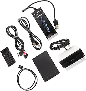 Generic 4Pcs PC Computador Tela Secundária Display Lcd Mini Monitor Mini Display Gpu Monitor De Dados Display De Temperatura Do Computador Lian Li 011 Abs Rotação De 360 Graus Sub Tela