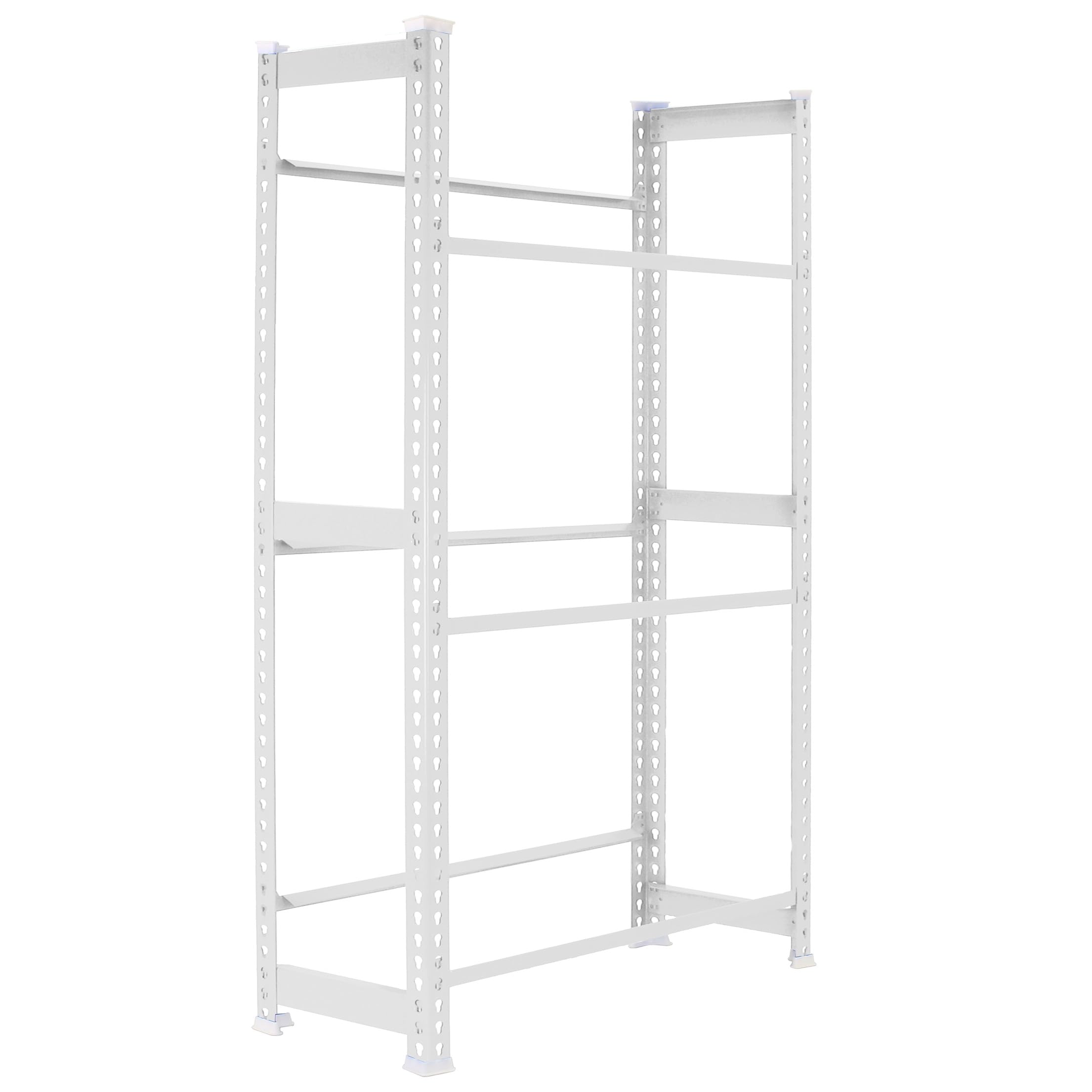 Simon Rack Getränkekistenregal für 9 Kisten, 1800x1000x300 mm, Weiss, Freistehendes Metallregal für Wasserkisten, Bierkisten oder Getränkekisten, Für Küche, Garage oder Keller