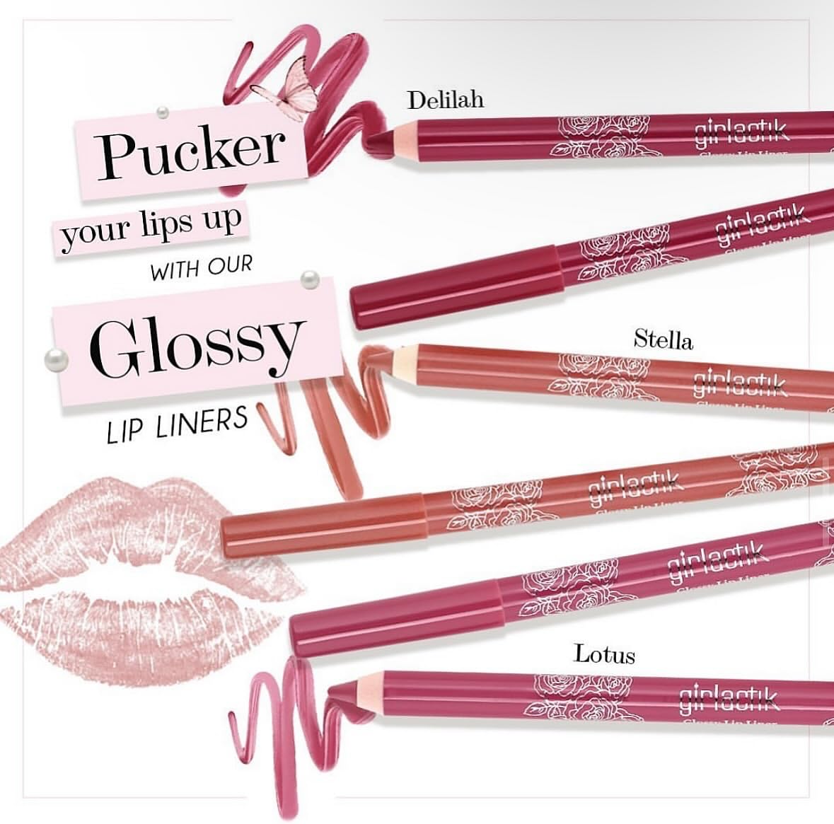 Girlactik Glossy Lip Liner – Moisturizing Lip Pencil with Glossy Shine – Smooth, Creamy, Clean Beauty, Vegan & Cruelty-Free Formula (Delilah) - Image 5