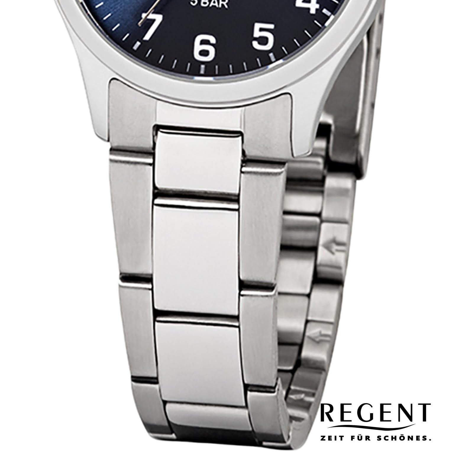 Regent Damen Analog Quarz Uhr mit Edelstahl Armband 12221020