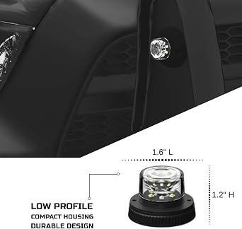 SpeedTech Lights Flare 360 6 LED 18 W Strobe Light Push Bulb Hideaway Hazard Beacon for Police, Construction, Service, Plow & Emergency Vehicles (Clear/Clear)