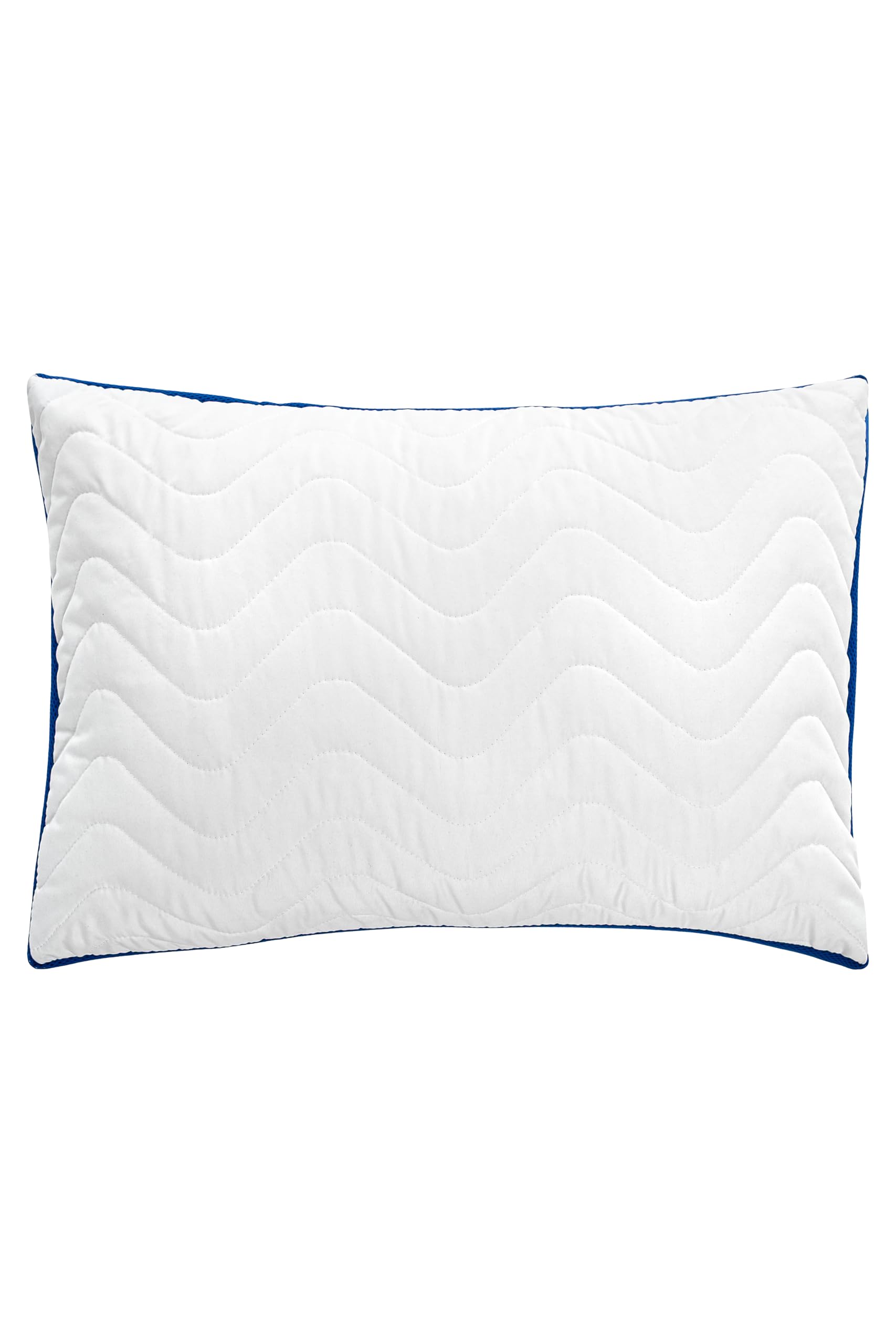 Fermuarlı Klimalı Yastık 900 Gram Kapitoneli Boncuk Silikon Yastık Mavi 50X70 Cm