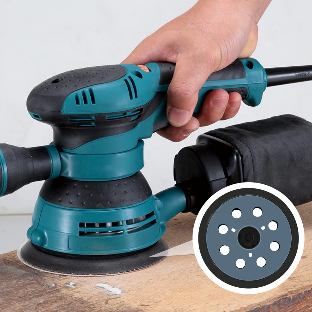 Plateau De Ponçage 125mm 8 Trous Pour Makita BO5010 - Compatible DeWalt Porter Cable - Patin Ponceuse PU