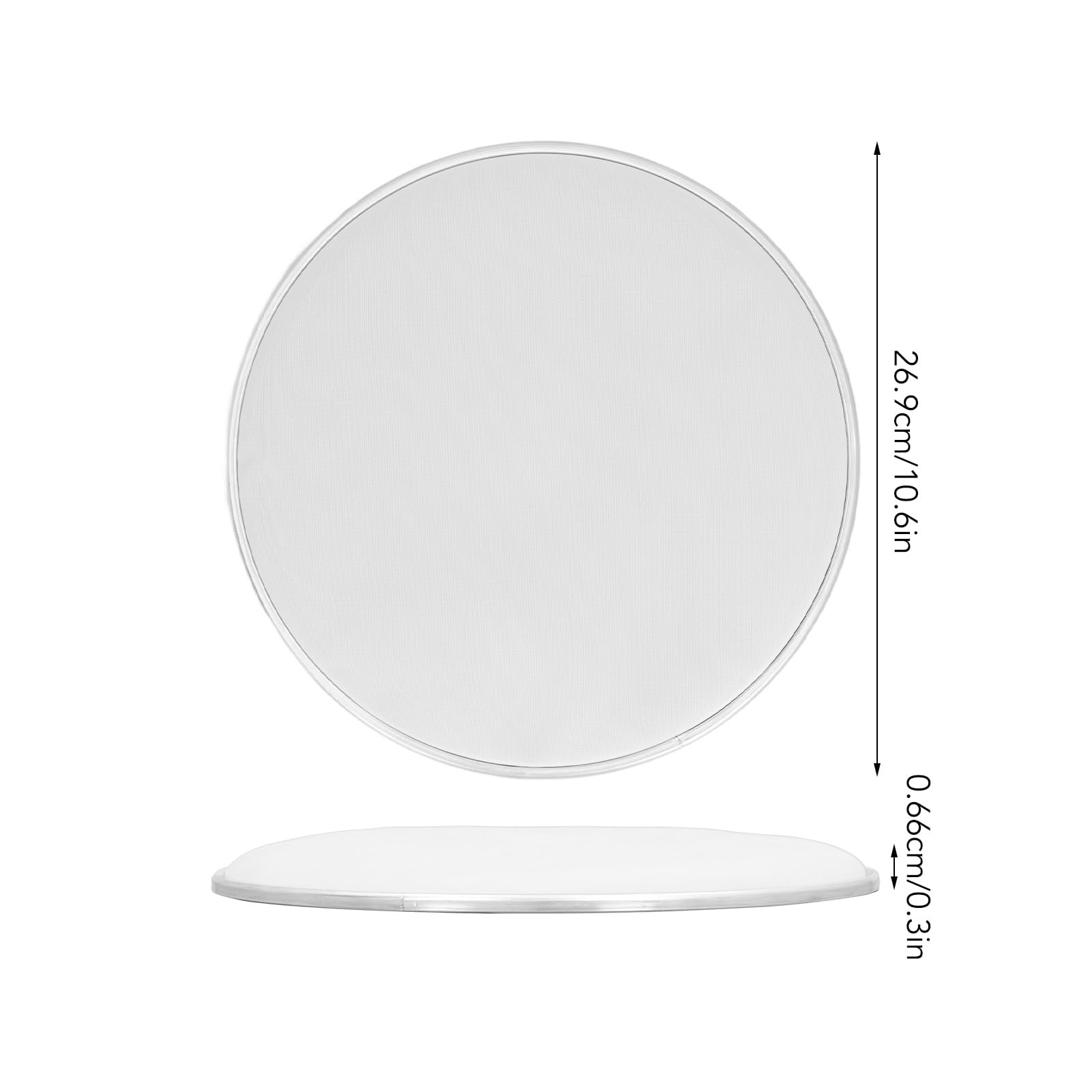 Restokki Drum Head 10 Inch Reticulate White Color Sound Deadening Metal Polyester Film Snare Drum Head