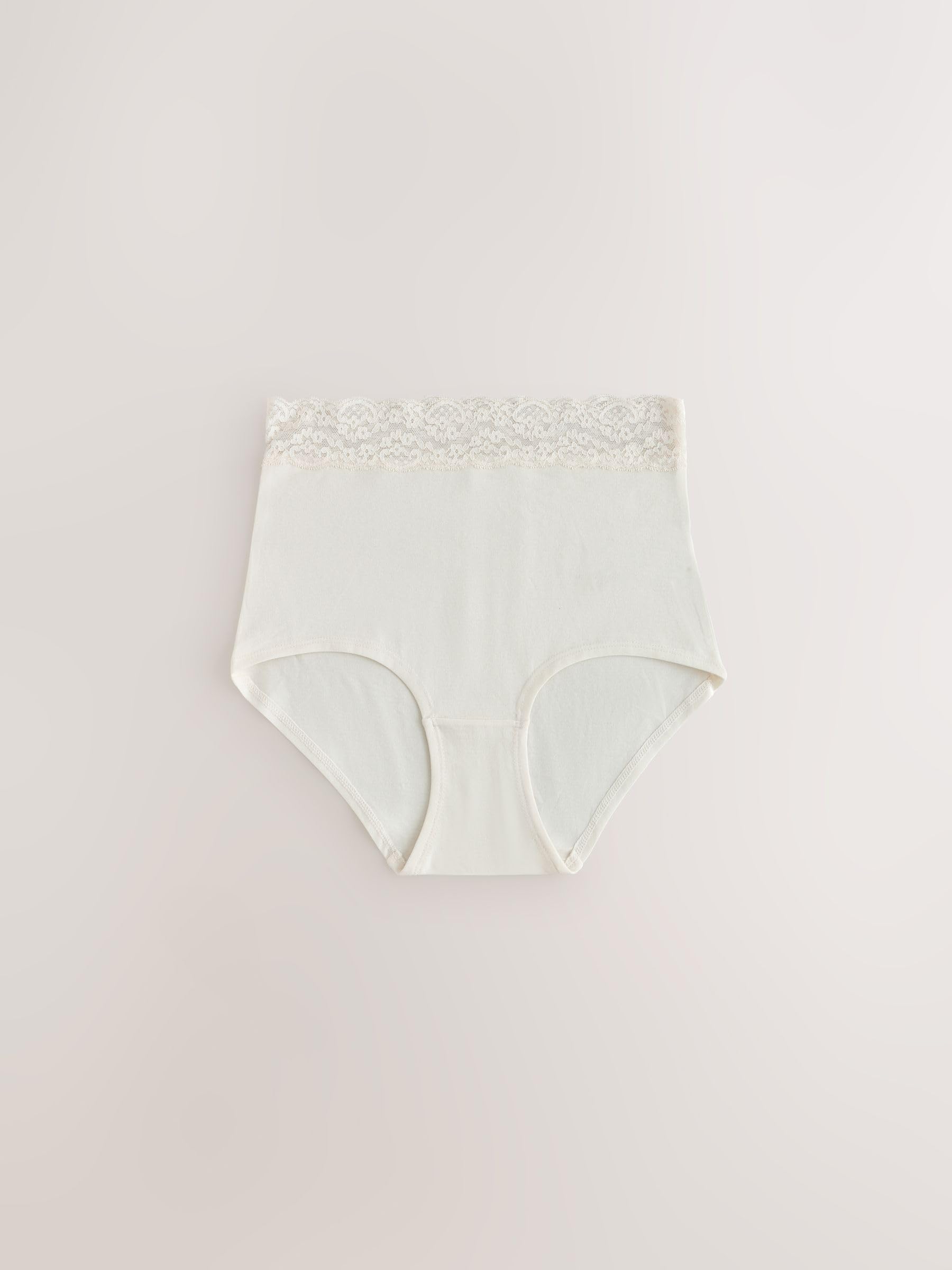 NEXT Mujeres Pack de 7 Braguitas Anchas de Encaje y algodón Berry Pink 42