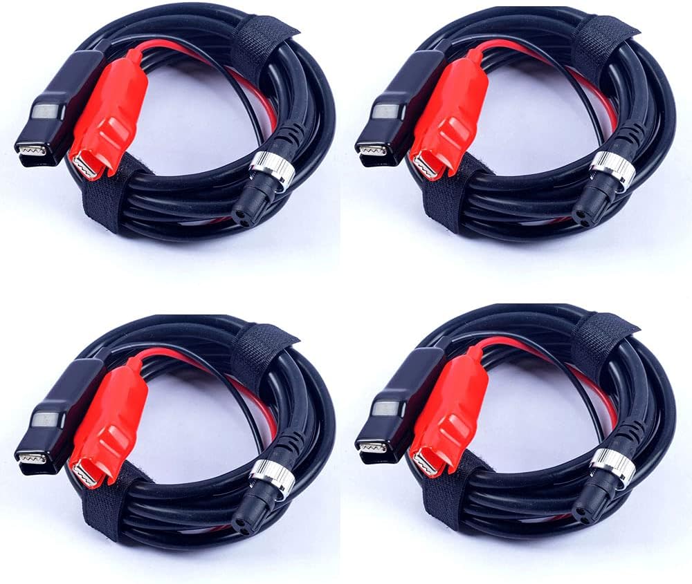 TEAMWILL 4PACKS Power Cable for Daiwa Tanacom 750 1000 Electric Reel Power Cord 300cm 9.84FT