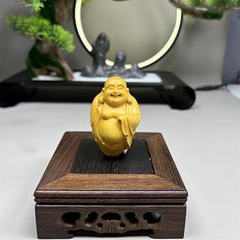 ミニ 仏像 置物 インテリア 柘植 木彫り 木製 七福神 運気アップ