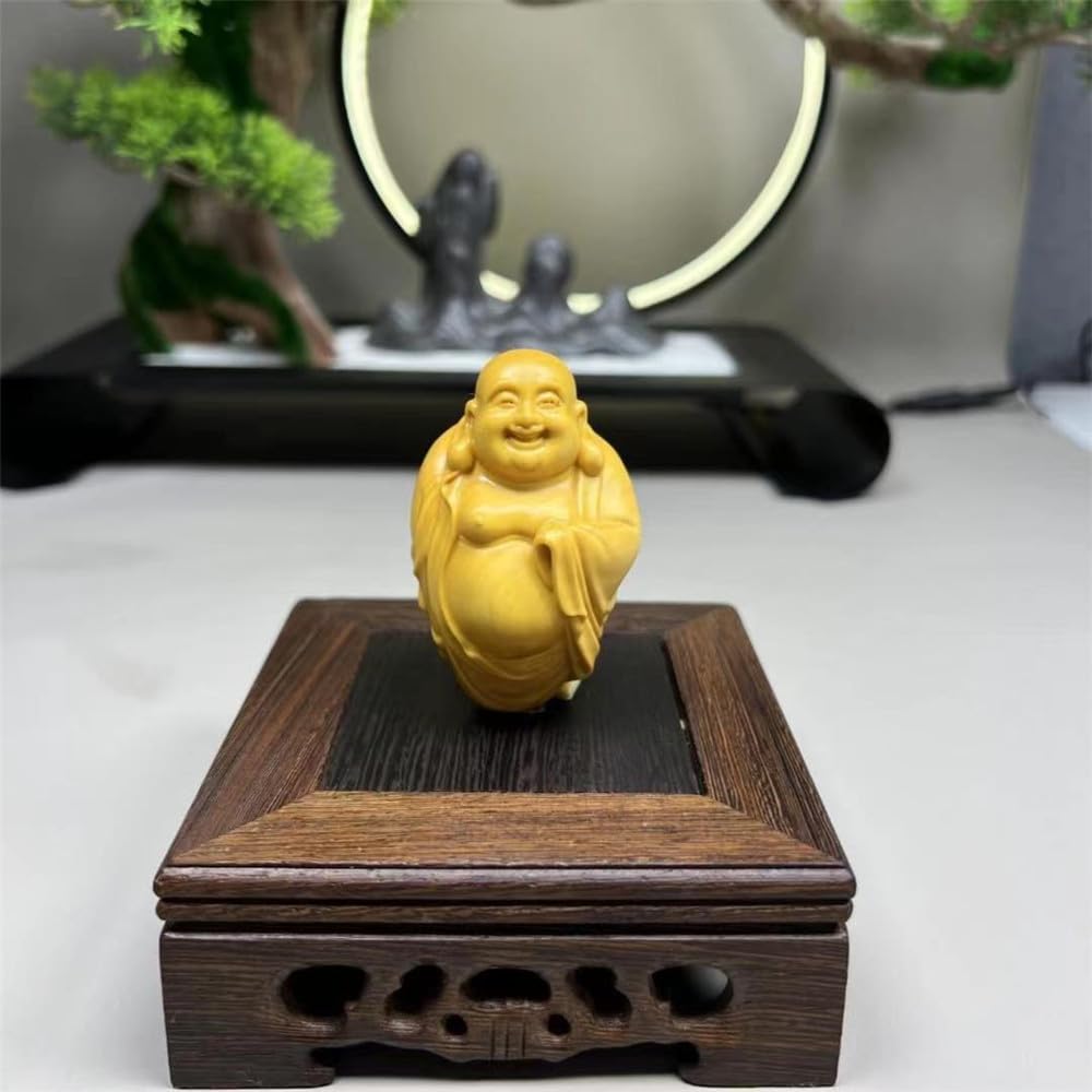 Amazon.co.jp: Lhyxuuk 布袋様 置物 仏像 木彫り ミニ 七福神 木製