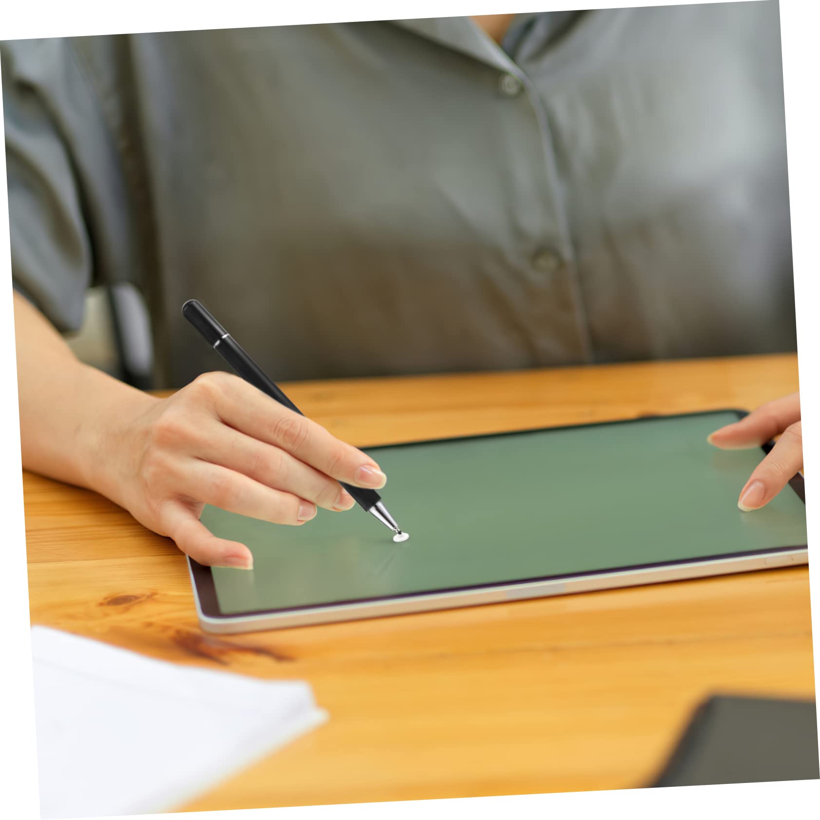 OSALADI 8pezzi Penna Stylus Capacitiva Per Schermi Tattili Da Nera e Bianca Alta Precisione e Sensibilità Compatibile Con Tablet e Smartphone