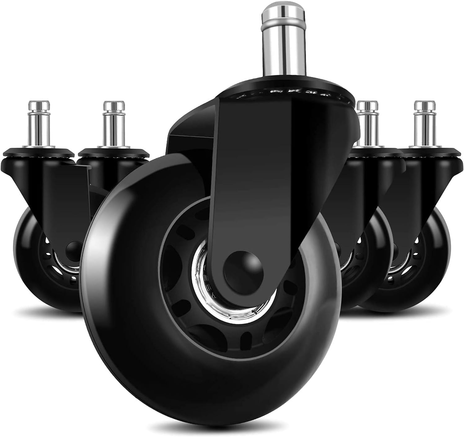 Office Chair Caster Wheels Replacement (Set of 5) 2.5