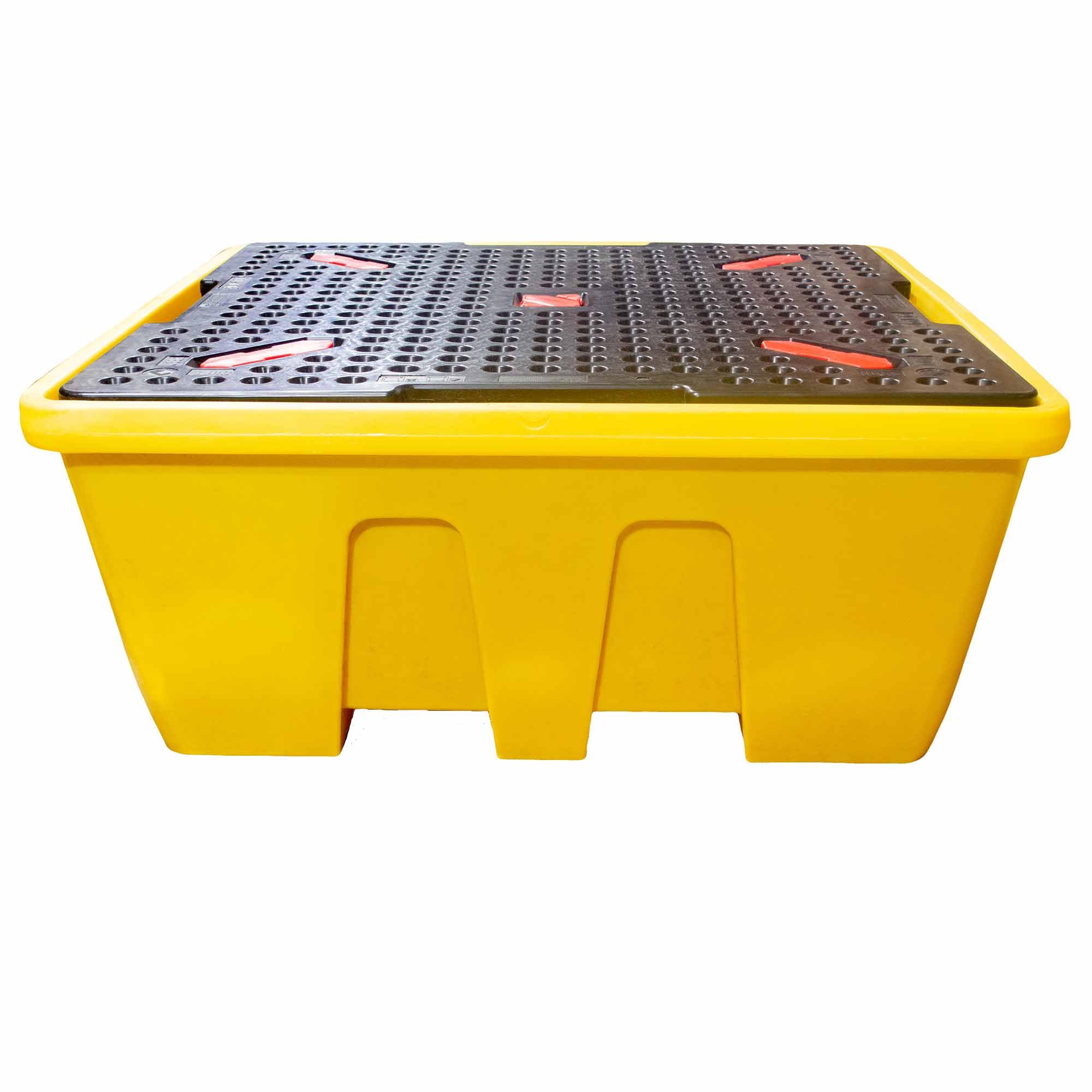 Itp Packaging Yellow Ibc Spill Pallet With Tray, 1100 Litres, Medium Density Polyethylene, Broad Range Chemical Compatibility