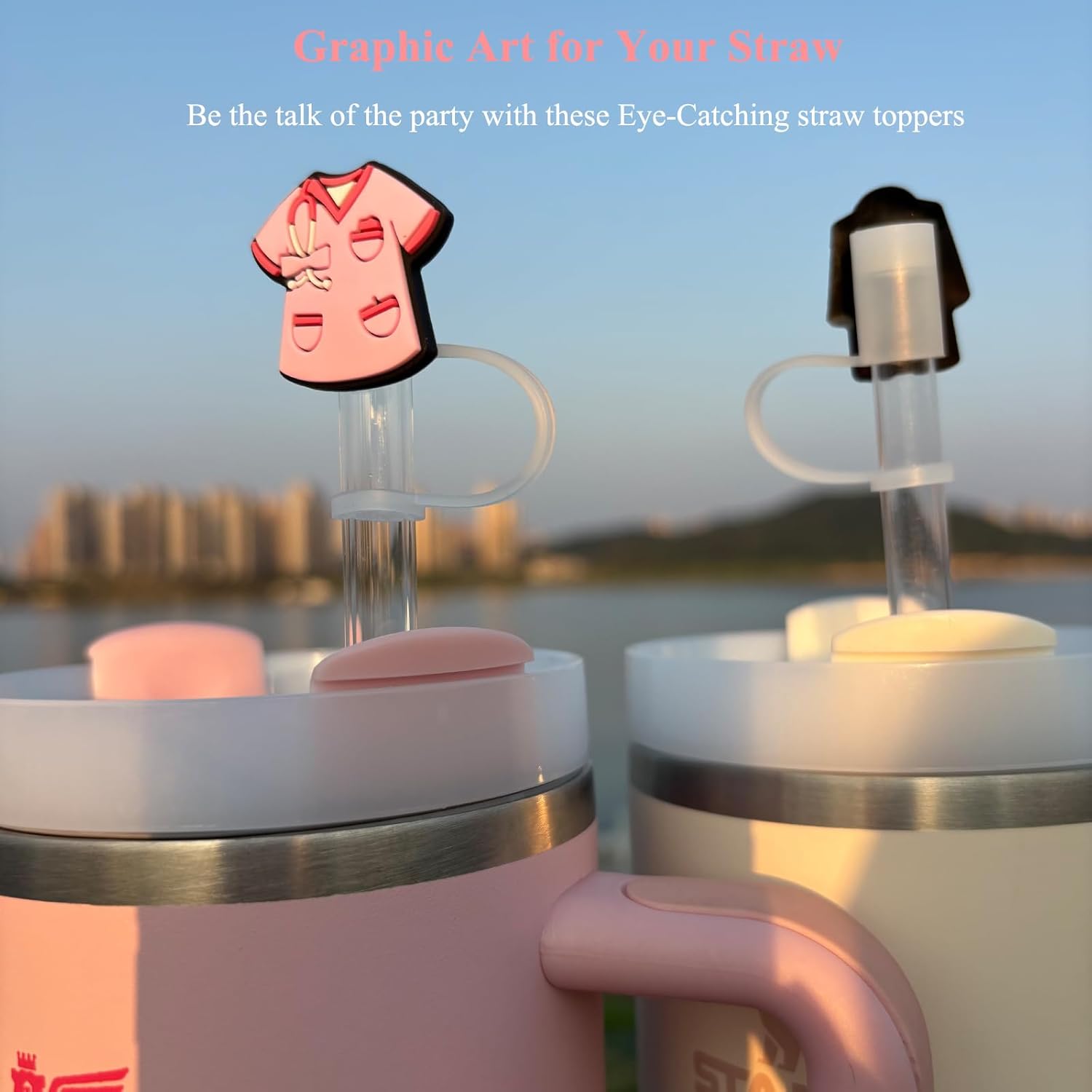 Nurse Straw Toppers | Nurse Practitioner Gifts for women, Pink Nursing Straw Cover Caps Silicone Stanley Cup Accessories for 10mm Straws - Image 3
