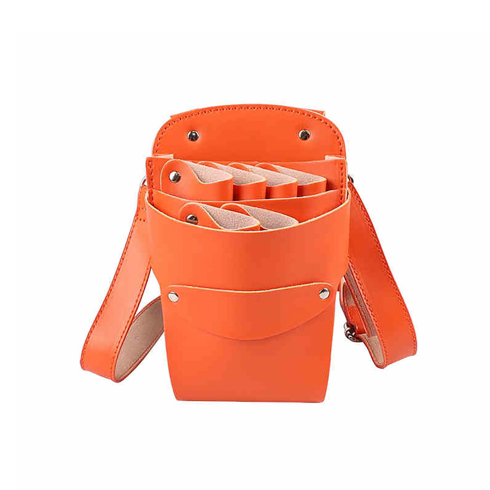 vrfvsdasAAS Hairdressing Tools Waist Bag, Barber Scissor Comb Holster Waist Belt, Bag for Hairdressing Salon Shear Holder Case(Orange)