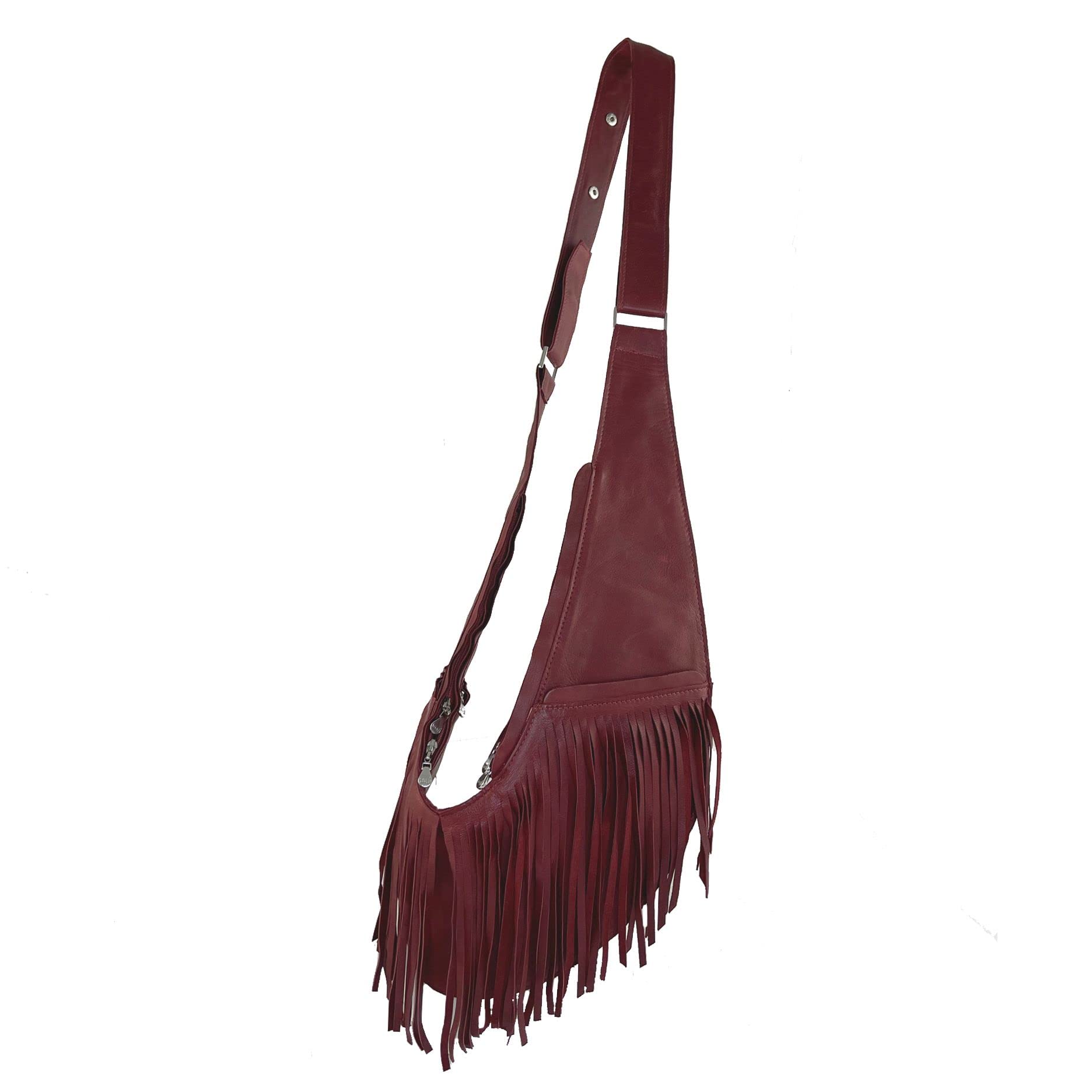 Crossbody Classic Full Fringe Leather Bag by SASH