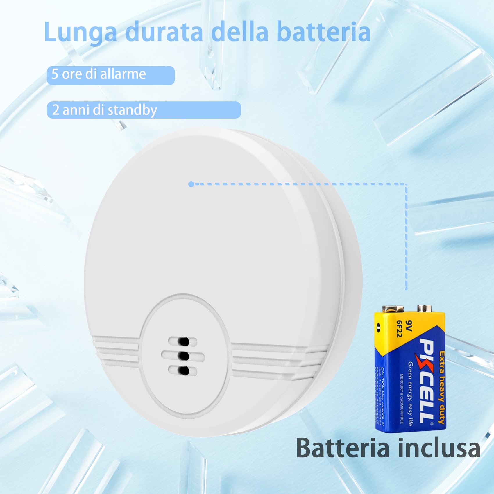 Rilevatore di perdite d'acqua 2 Pack, Sensore allagamento ,Sensore acqua con Batteria 135dB allarme rivelatore di allagamento per scantinati, bagni, lavanderie, cucine, garage e soffitte