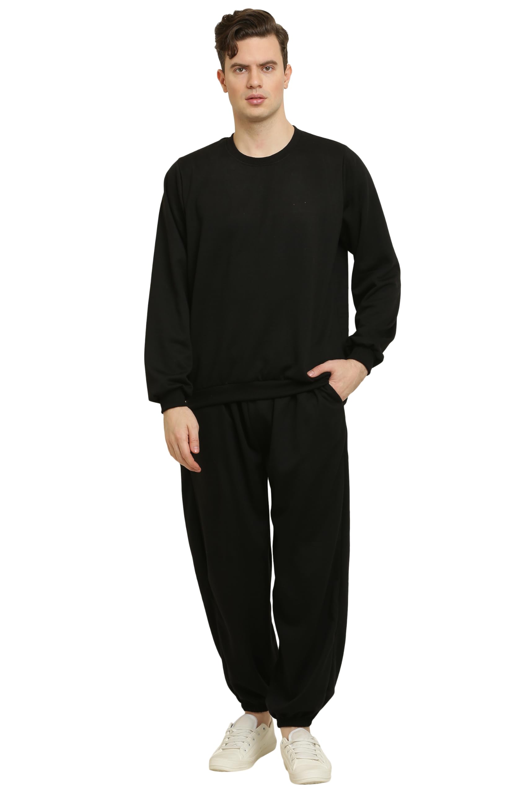 CANIDAE Men's Winter wear Sweatshirt Tracksuit Set with Warm Pyjama Lower || Small to 12XL || Regular & Plus Sizes ||-picture-36