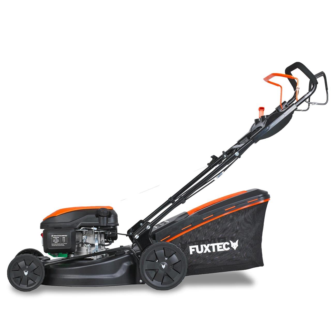 Kosiarka spalinowa FUXTEC 4w1 FX-RM5170PRO, 4 KM / 2,9 kW, szer. koszenia 51 cm, 7 poziomów (25–75 mm), elastyczny naped, 4-suwowa, kosz 60 l, mulczowanie i wyrzut boczny