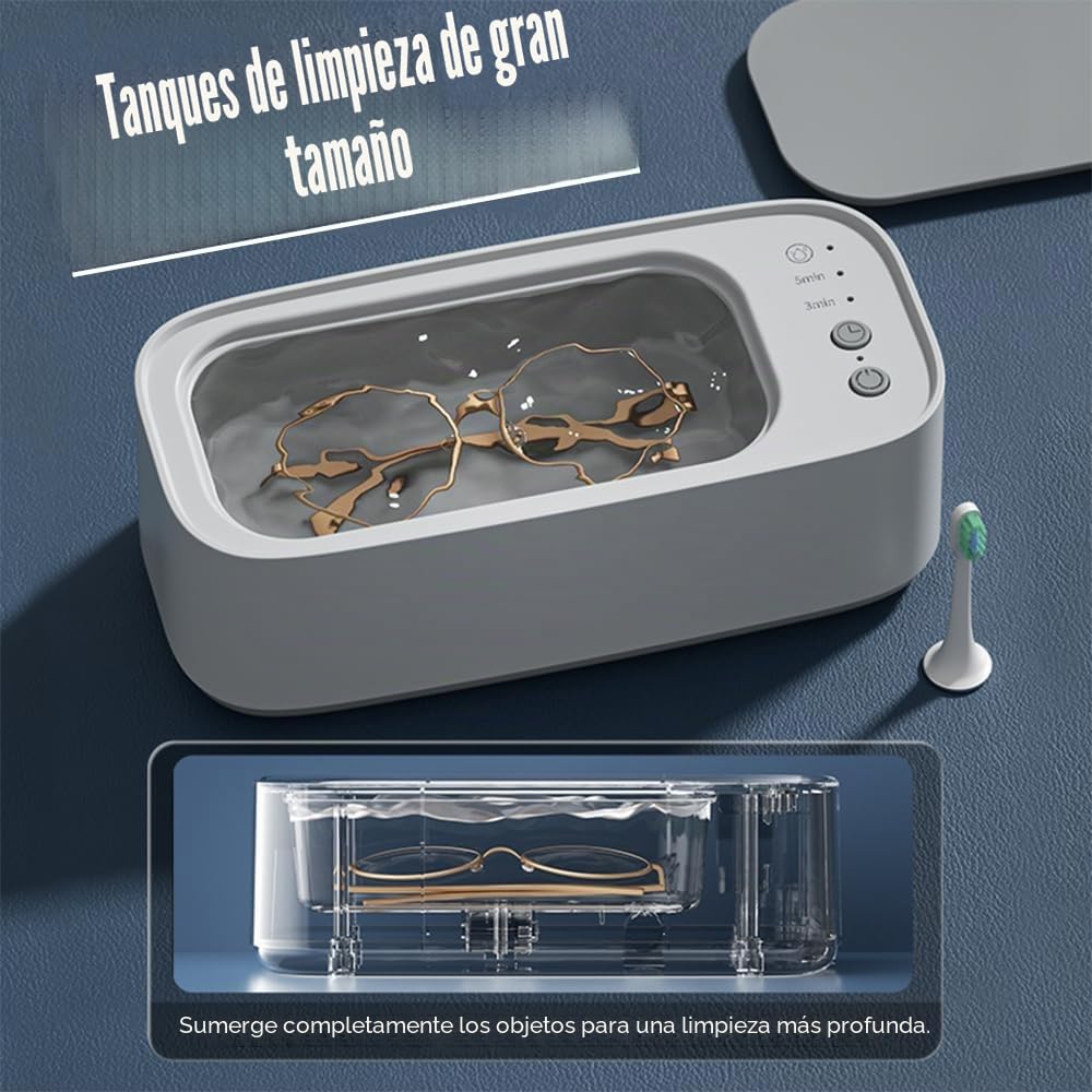 Pinkiou Esterilizador de bandeja, esterilización recargable por vibración, caja esterilizadora germicida por inmersión salón de belleza manicura herramientas para el cabello