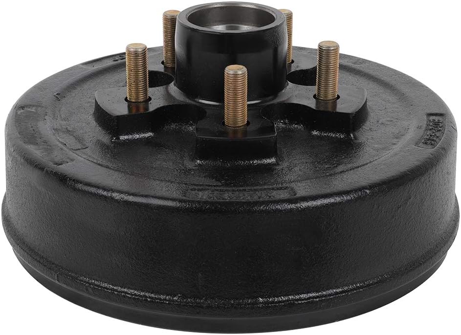 ECCPP Boat Trailer Brake Drum Hub Kit 10 x 2 1/4 5 Bolt 1 1/16 x 1 3/8 44649 x 68149 Black Tapered Spindle 3500lb