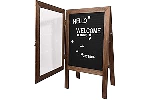 Double-Sided Display Felt Letter Board - Rustic Vintage Acrylic Framed Felt Board 36"x20"