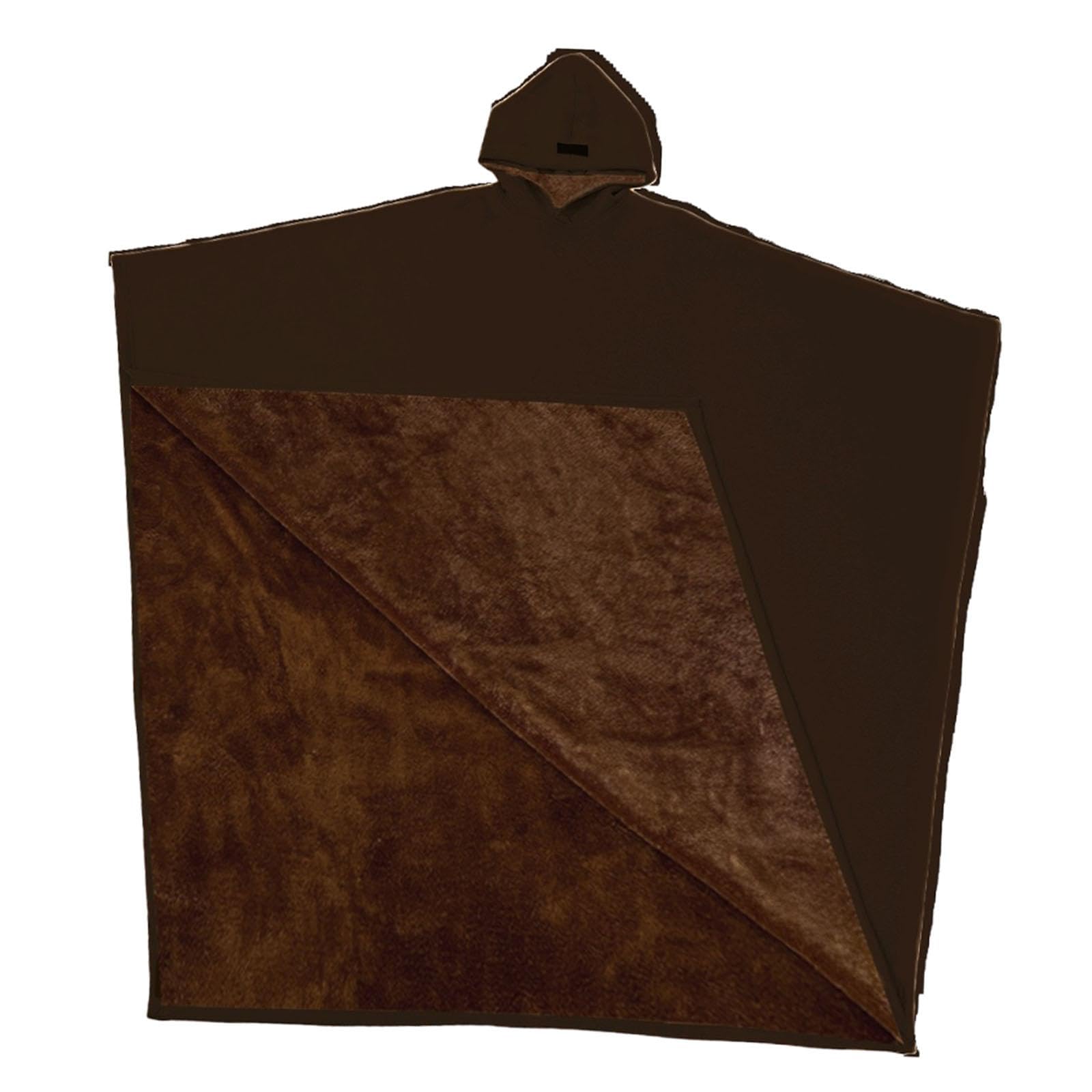 HEAVENGLOW Loose Hooded Cape Coat Fashion Outwear Easy to Wear Durability Hooded Poncho Dark Brown| Coats & Jackets| Coats & Jackets| Womens Clothing |Clothing Shoes & Accessories-picture-31