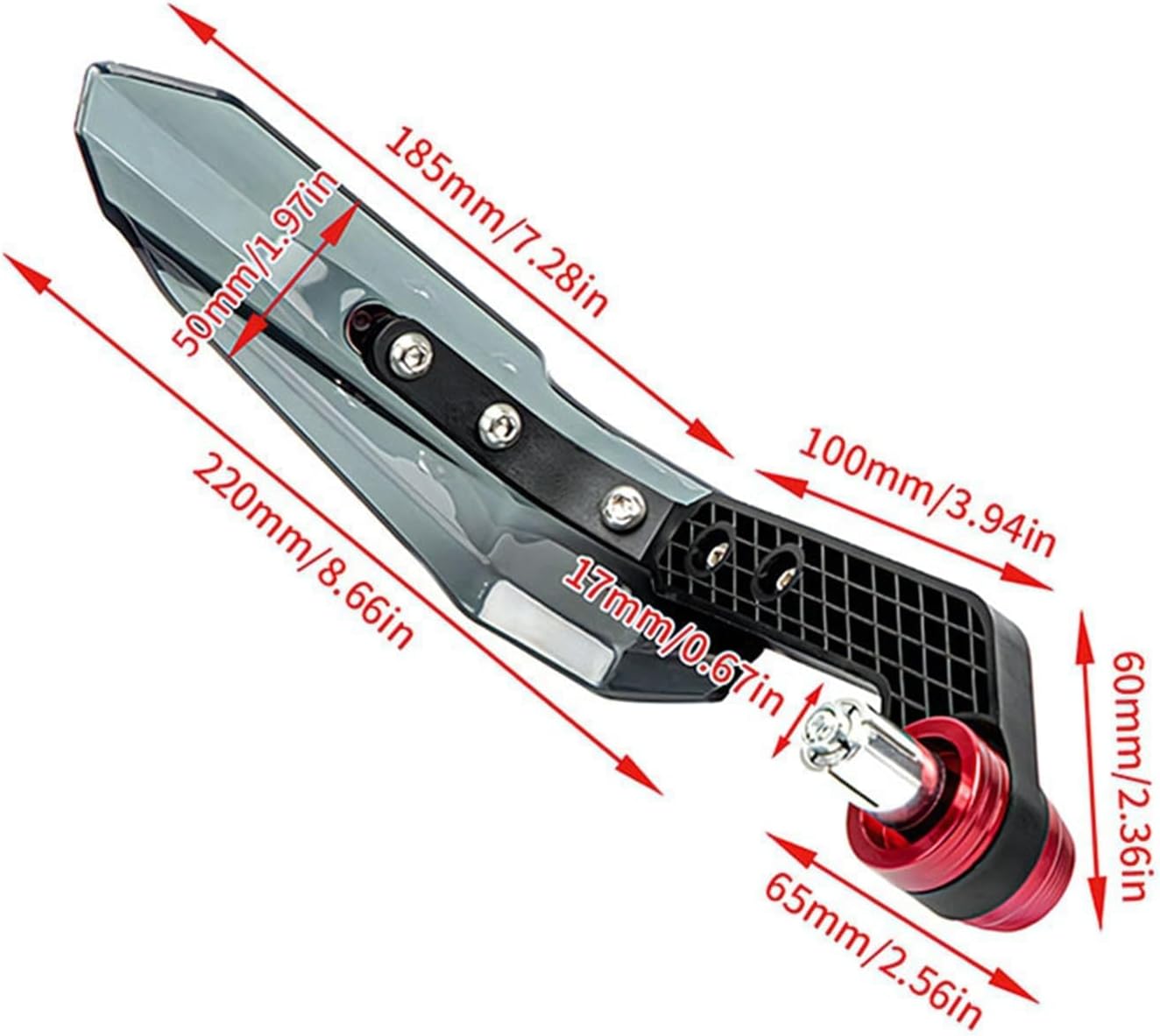 Motorcycle Handguards with Windscreen for Indian FTR 1200 S, FTR1200 Carbon/Rally Chief, Vintage Scout,Schwarz