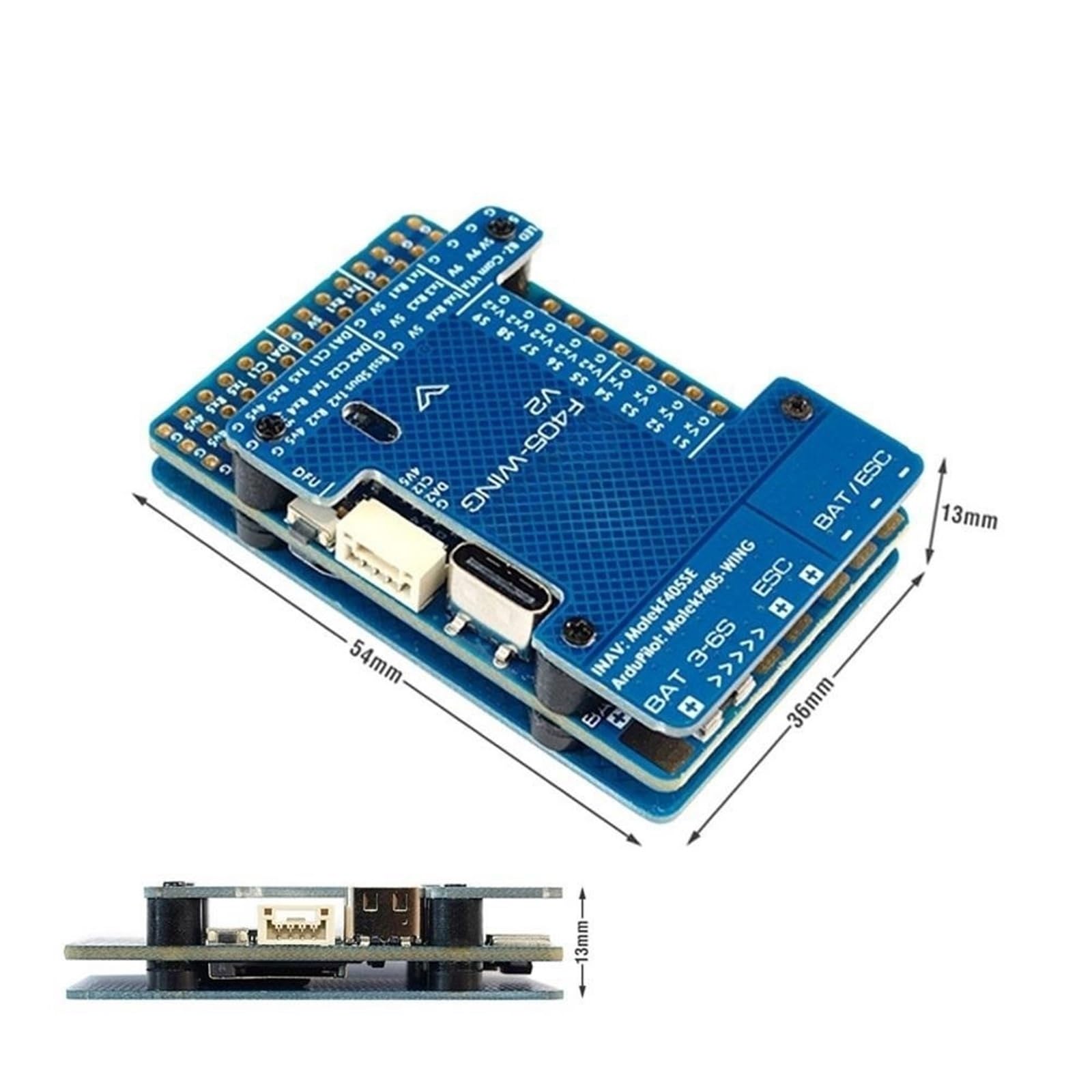 For Matek MATEKSYS F405 WING V2 STM32F405RGT6 Flight Controller Integrierte ICM42688P OSD SD Slot for ArduPilot/INAV Rc Spielzeug Flugzeug