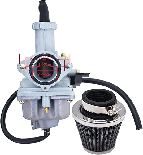 Miniatura 6 de Repuesto de carburador PZ26 de 1.024 in para Honda CB125 CB125S CG125 XL100S XR100 XR100R Carb con filtro de aire