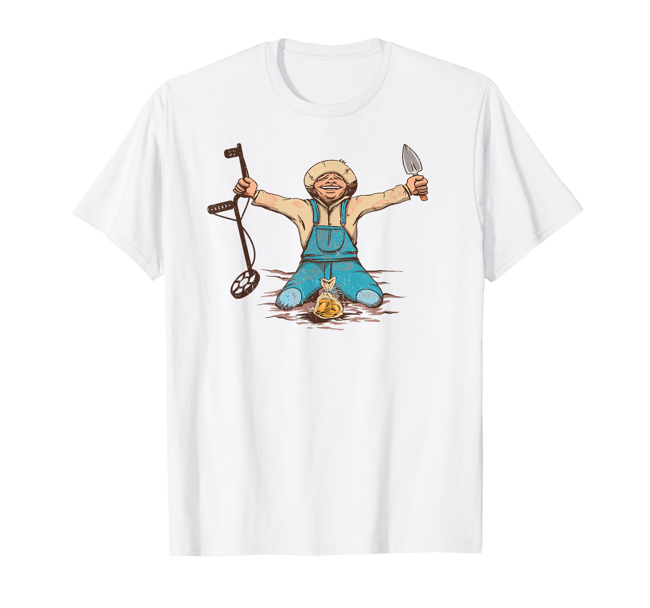 T-shirt Vintage Détecteur De Métaux - Idée Cadeau Originale Pour Chasseur De Trésor