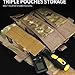 ACEXIER Tactical Triple M4 5.56 Mag Pouch Front Magazine Panel J-PC 2.0 A.VS Detachable Flap Vest Hook and Loop AEG Paintball Accessories (CP)