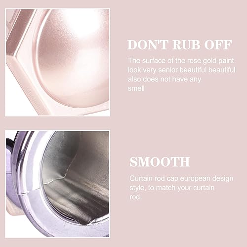 Miniatura 4 de LIFKOME Terminales dorados para cortinero para cortinero, remates decorativos para ventana de habitación