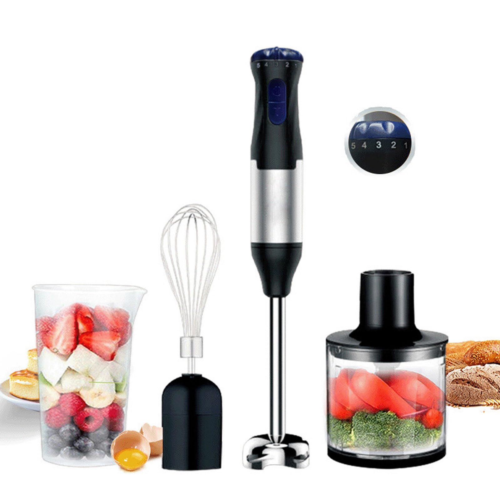 Frullatore a Immersione Professionale 500 W in Acciaio Inossidabile 4 in con 20 Velocit e Funzione Boost per Frullati Zuppe Alimenti per Bambini Spina Europea 220V