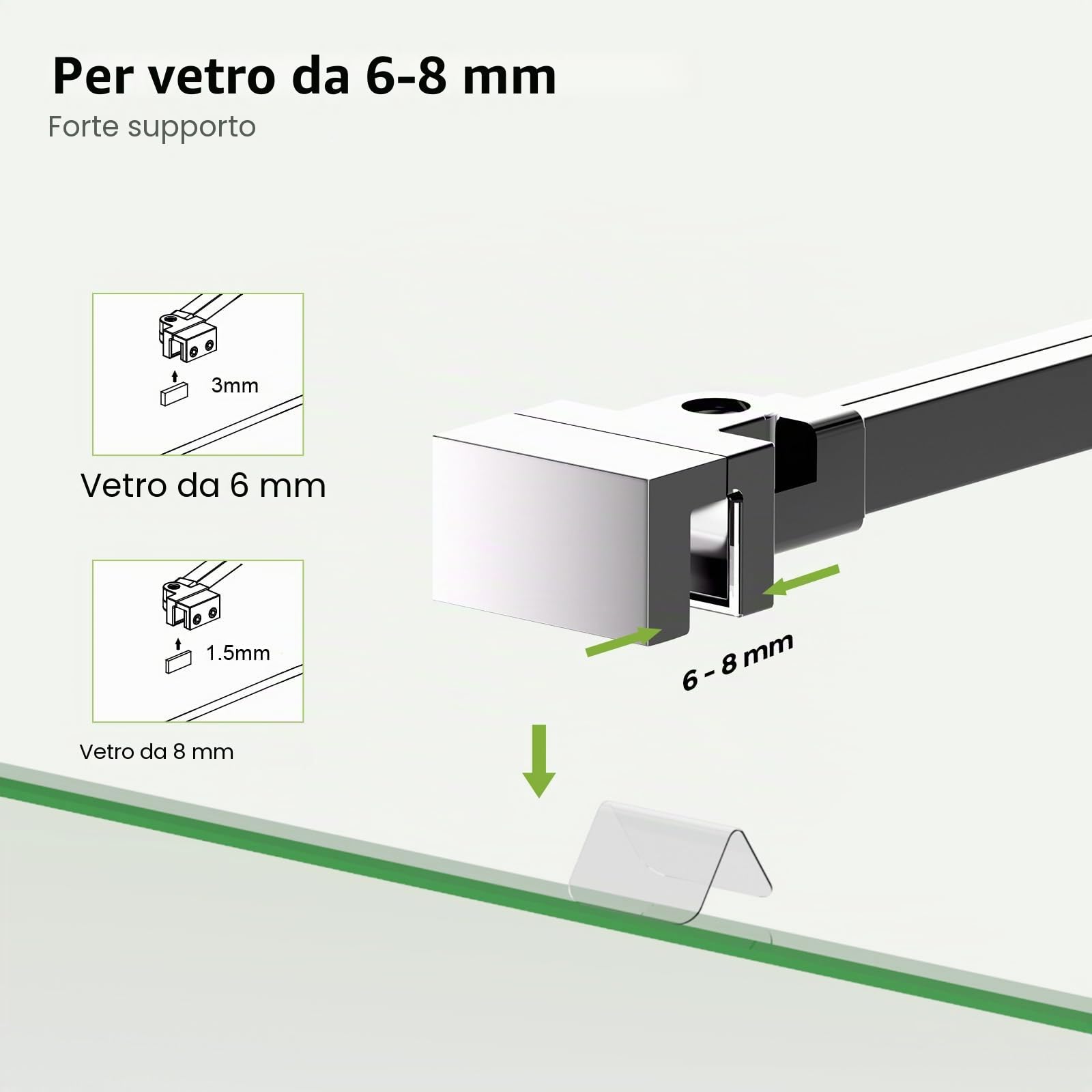 Barra Stabilizzatrice Doccia per Box Doccia 50cm