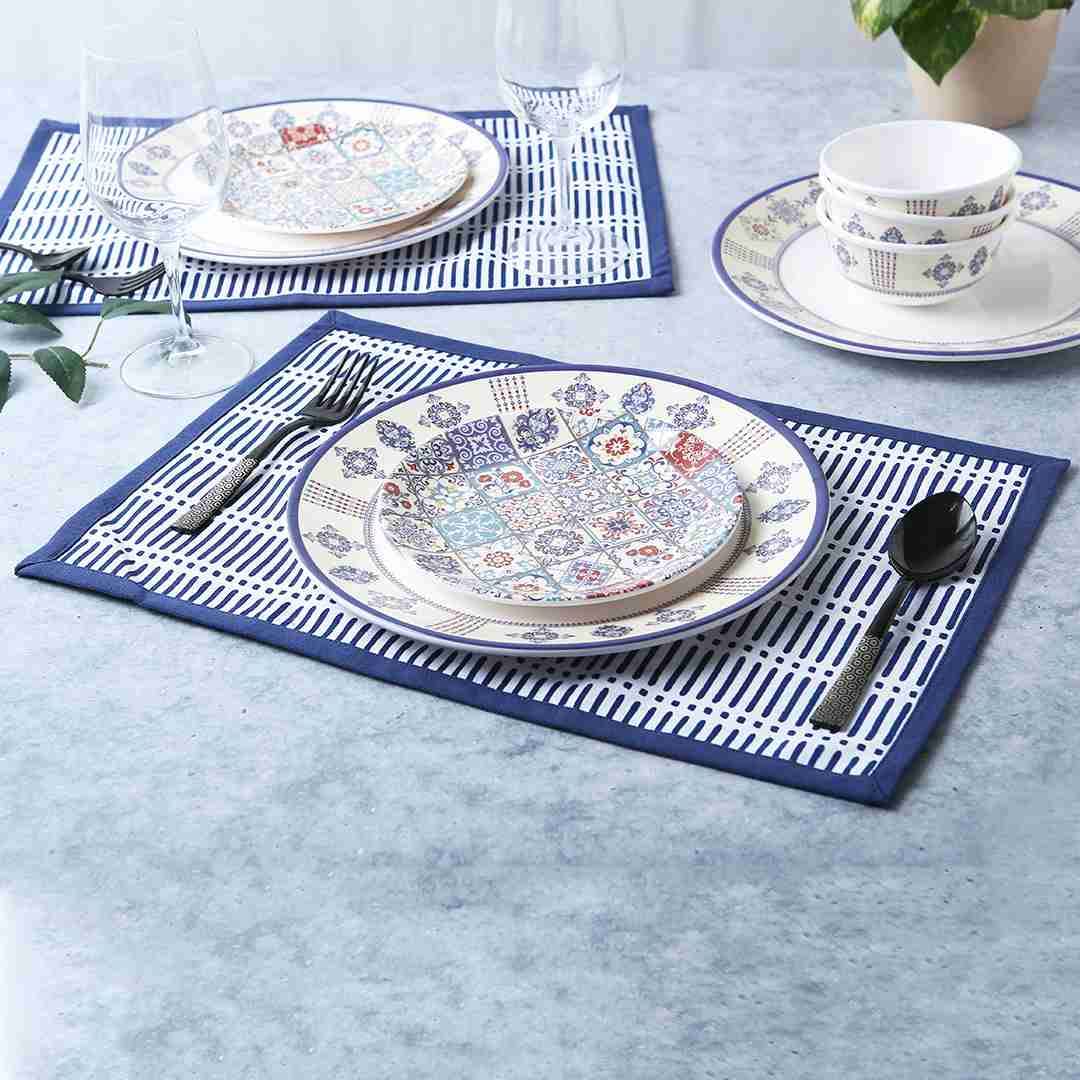 Wonderchef Como Table Mats - Blue, Set of 6 - Image 5 thumbnail
