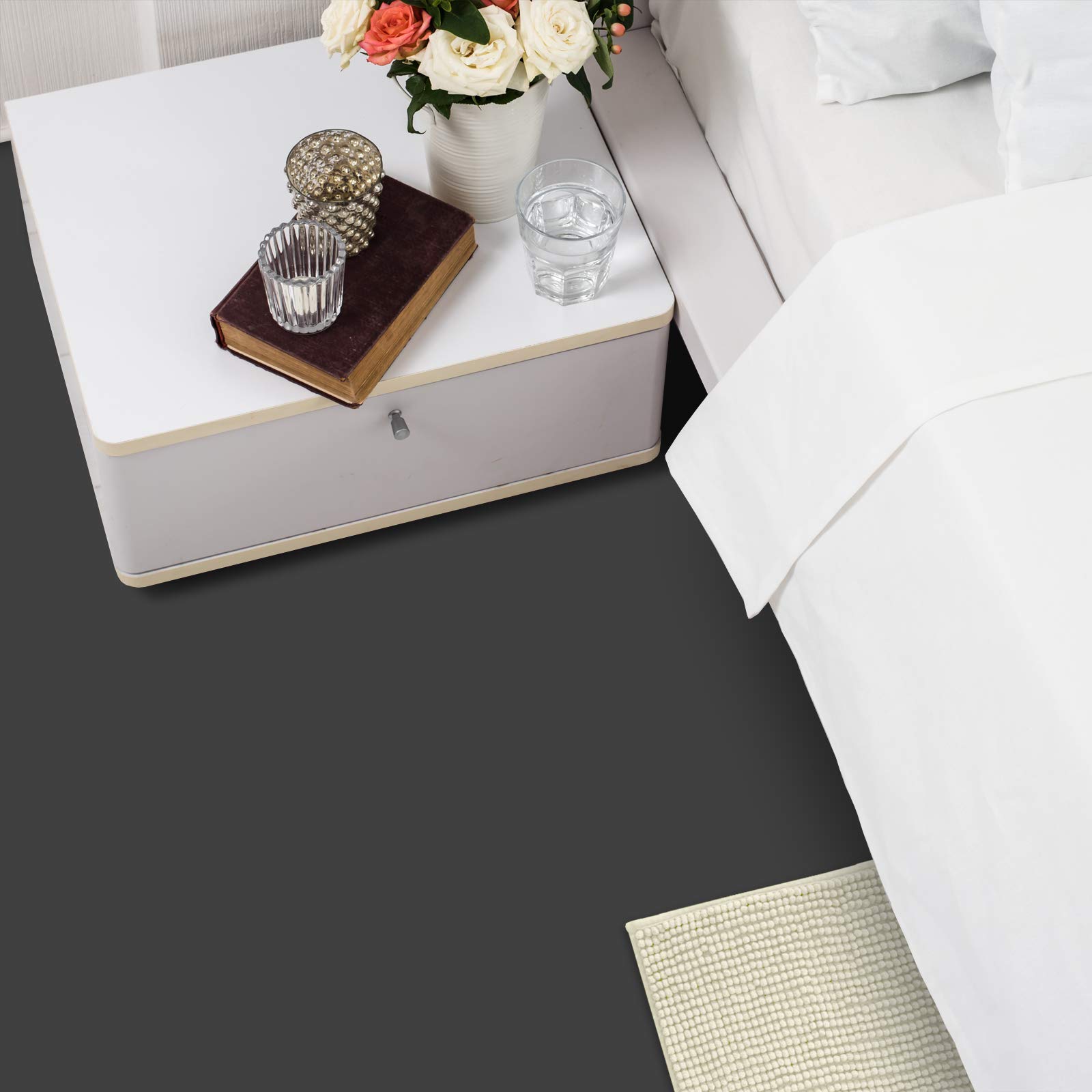 Rivestimento Pavimento PVC CV Expotop - Taglio Su Misura, Larghezze Diverse, Bianco, Per Interni