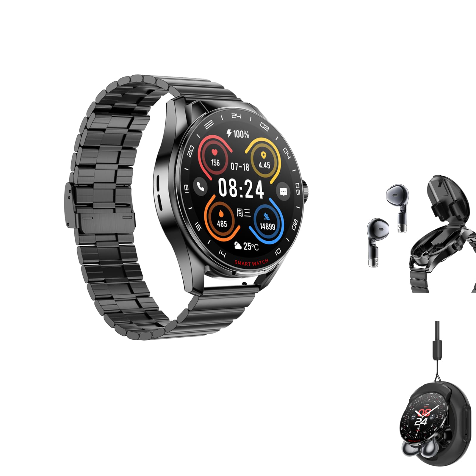 その他 smartwatch Amazon.com: Tuanzi D9 Smart Watch with Built-in Headphones 1.46