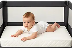 Colchão para Chiqueirinho Berço de Bebê 100cm x 70cm x 10cm D18 Um Lado Impermeável, Anti-Ácaros