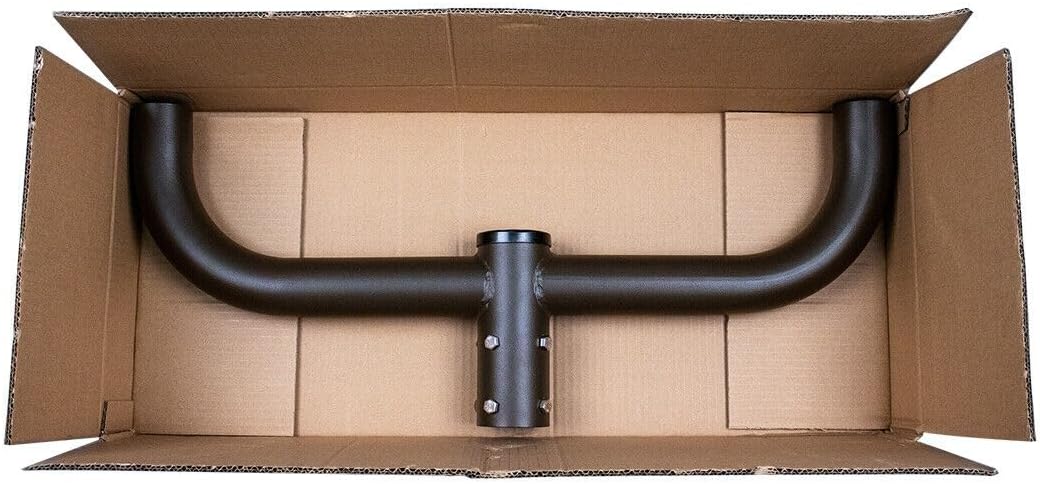Bullhorn Tenon Adapter Bracket for 2 Lighting Fixtures with 2-3/8" Slip Fitter,Post Light Accessories for Led Area Lights,2 Arms at 180 Degree,Bullhead Tenon Adapter,Heavy Duty Steel,Dark Bronze…