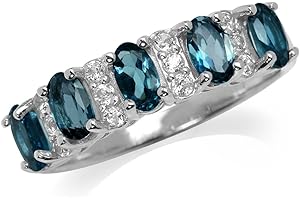 Exquisite London Blue Topaz Rings for Women: Shimmering Elegance