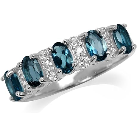 Exquisite London Blue Topaz Rings for Women: Shimmering Elegance