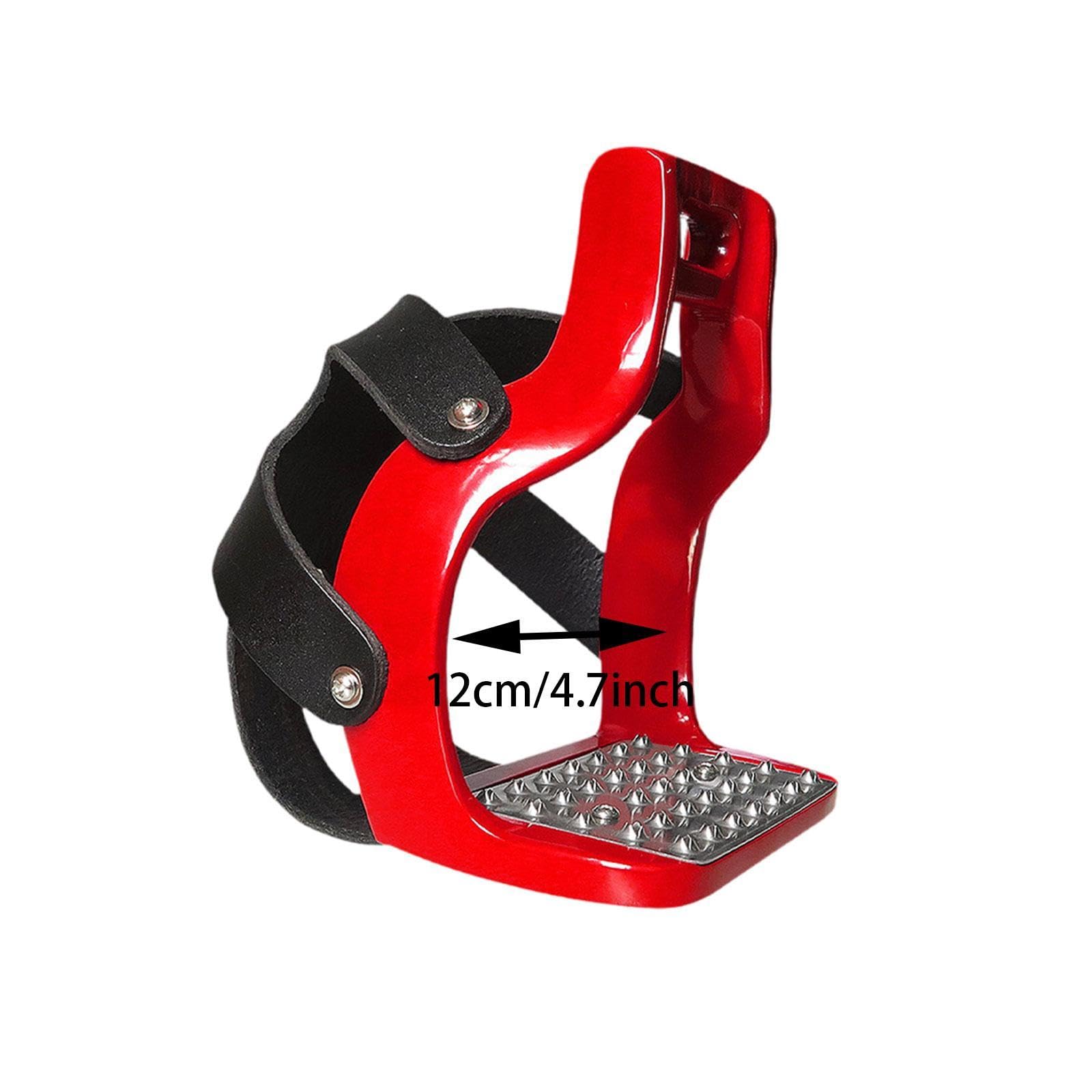 Sharplace 2 Unidades de Equitación, Paseo de Resistencia, con Jaula, Silla de Montar Antideslizante para Equipo Al Aire Libre, Rojo