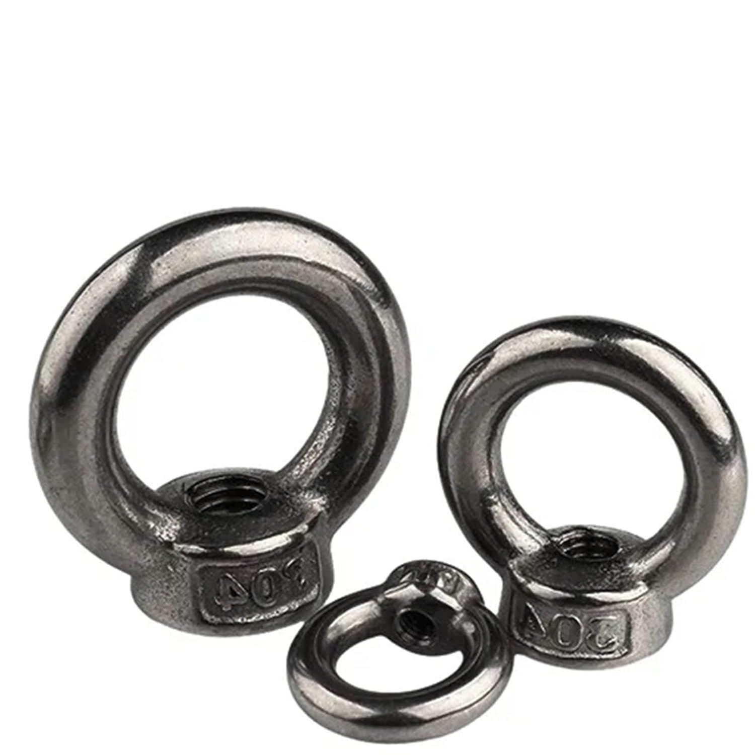 15pcs 304 Stainless Steel Lifting Eye Nuts/Screw Ring Eyebolt Hooking Nut Screws M3 M4 M5 M6 M8 M10 M12 for Home Repairs(M8)