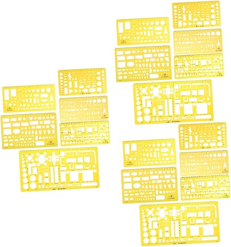 Miniatura 1 de NUOBESTY Regla de dibujo multiusos, reglas de dibujo multiusos, balanzas de arquitecto, plantilla de medición de plástico, herramienta multiusos,