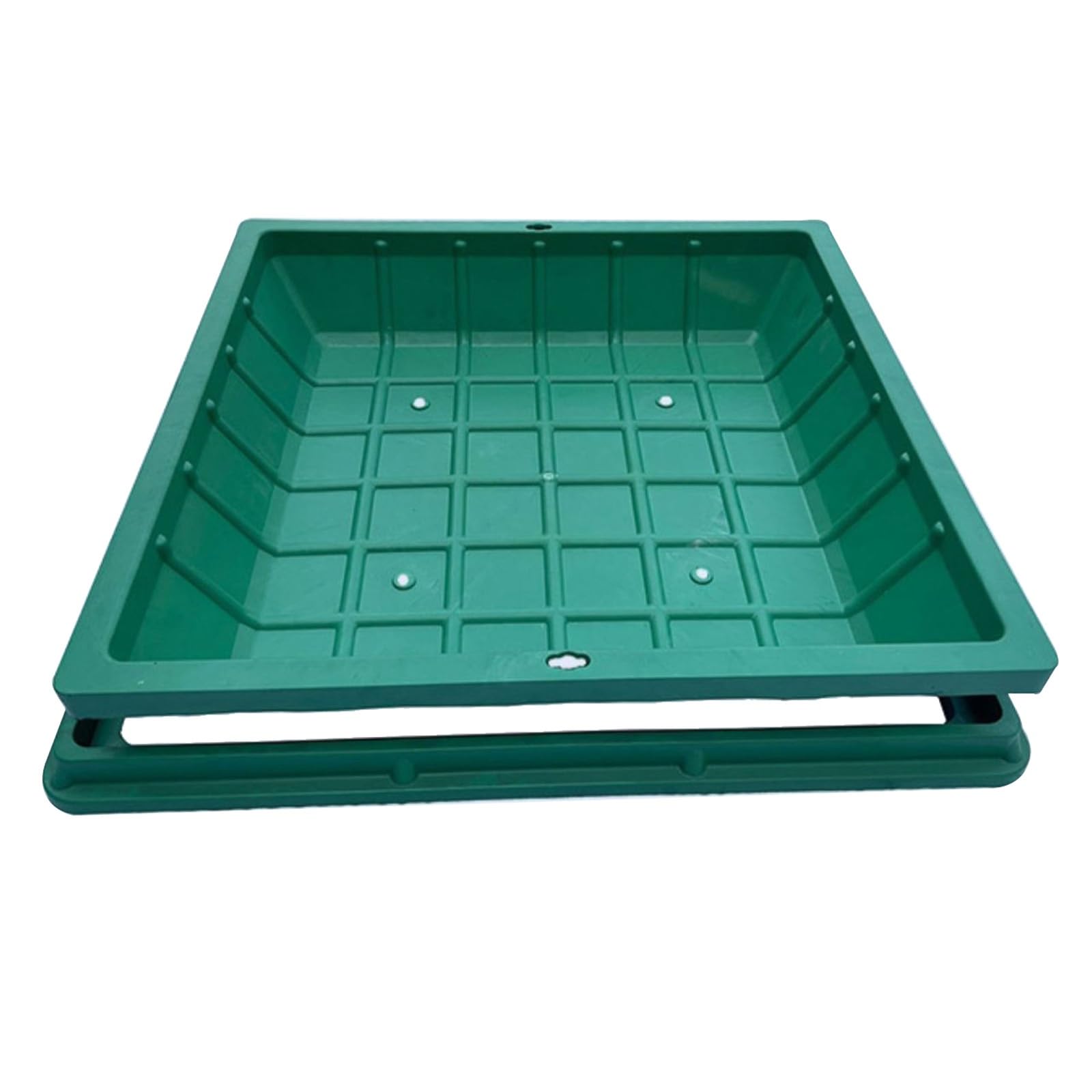 Arqueta Cuadrada, Empotradas Tapa de Pozo O Alcantarilla con Marco, para Tanque Séptico de Patio, Pavimento, Estacionamiento, Material de Resina(70x70cm/27x27in)