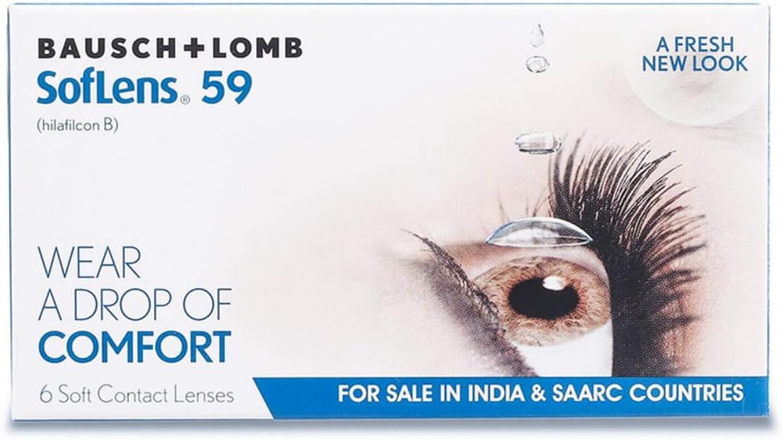 Bausch + Lomb Soflens59 Monthly Disposable Contact Lens (6 Lens Pack -2.50).