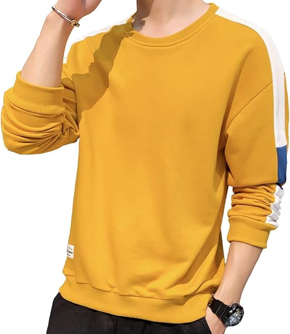 Amazon トレーナー メンズ 長袖 裏起毛 暖かい プルオーバー パッチワーク ファッション ユニセックス 秋 冬 春 トレーナー パーカー 通販