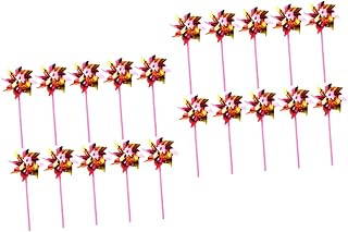 60 Pcs Outside Toy Decor Flower Toys Handheld Windmill Toy Plastic Pinwheel Toy Wind Toy Funny Pinwheel Toy Puzzle Small Windmill Gift Spinner Colorful Child Childrens Toys