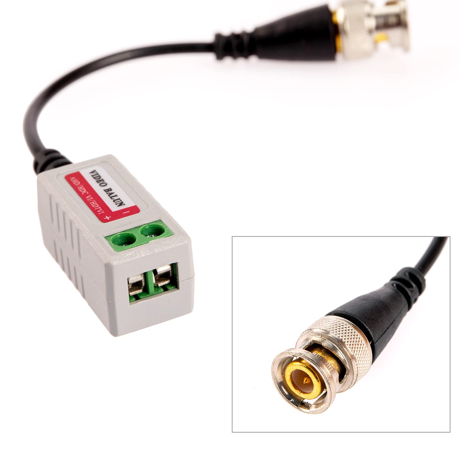 OTOTEC 6 Pares (12 Piezas) Mini CCTV Pasivo BNC Video Balun Cable Transceptor para Cable BNC Macho A Través de Transmisor de Par Trenzado CAT5/5E/6 Sistema de Cámara de Seguridad CCTV