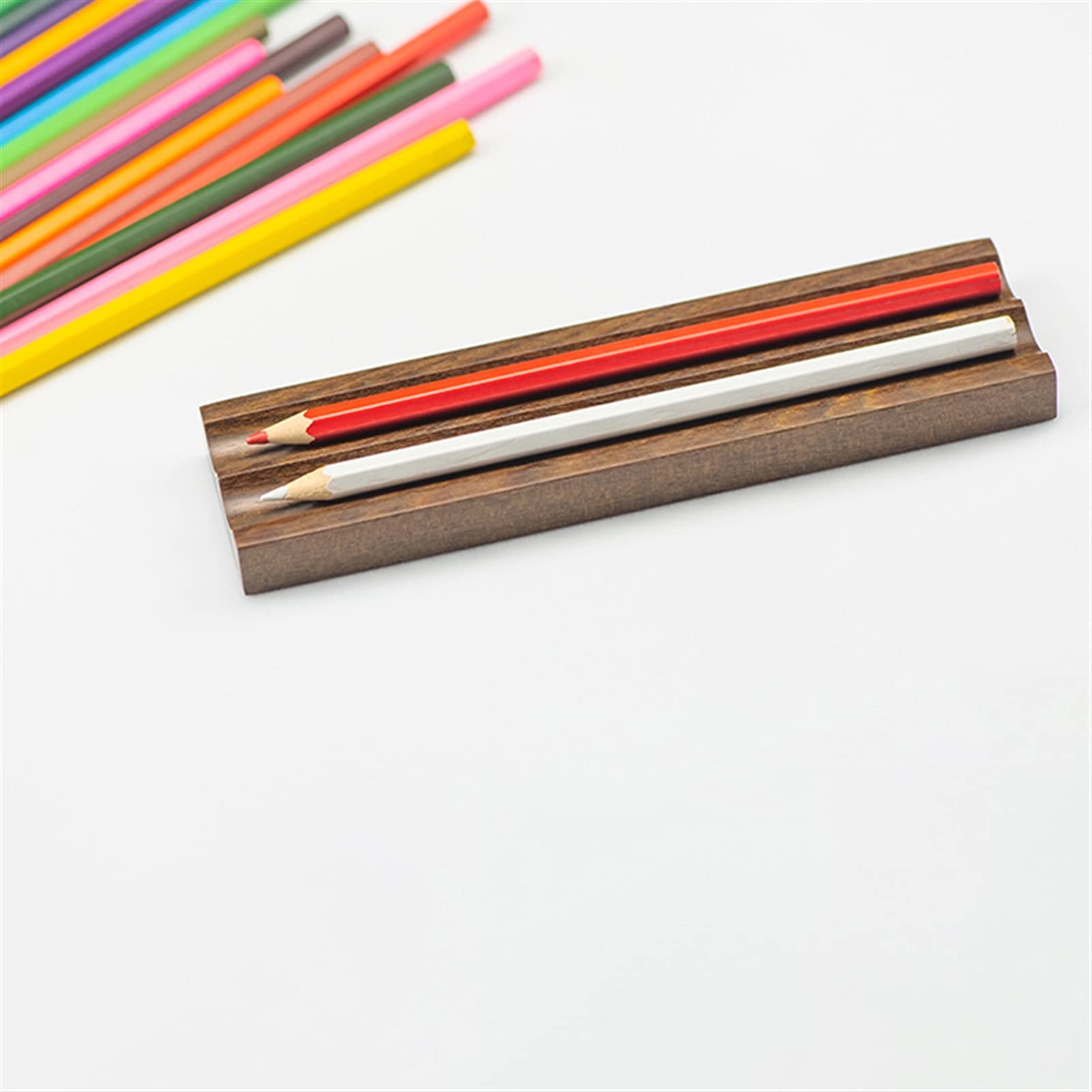 Pots à Crayons décoratifs de Bureau, boîte de Rangement en Bois pour stylos à 2 Compartiments, Pot à stylos, Peut contenir 2 stylos